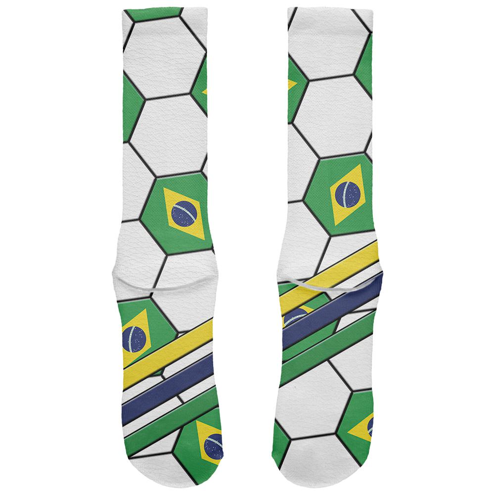 World Cup Brazil Soccer Ball All Over Soft Socks Men's Socks Old Glory   