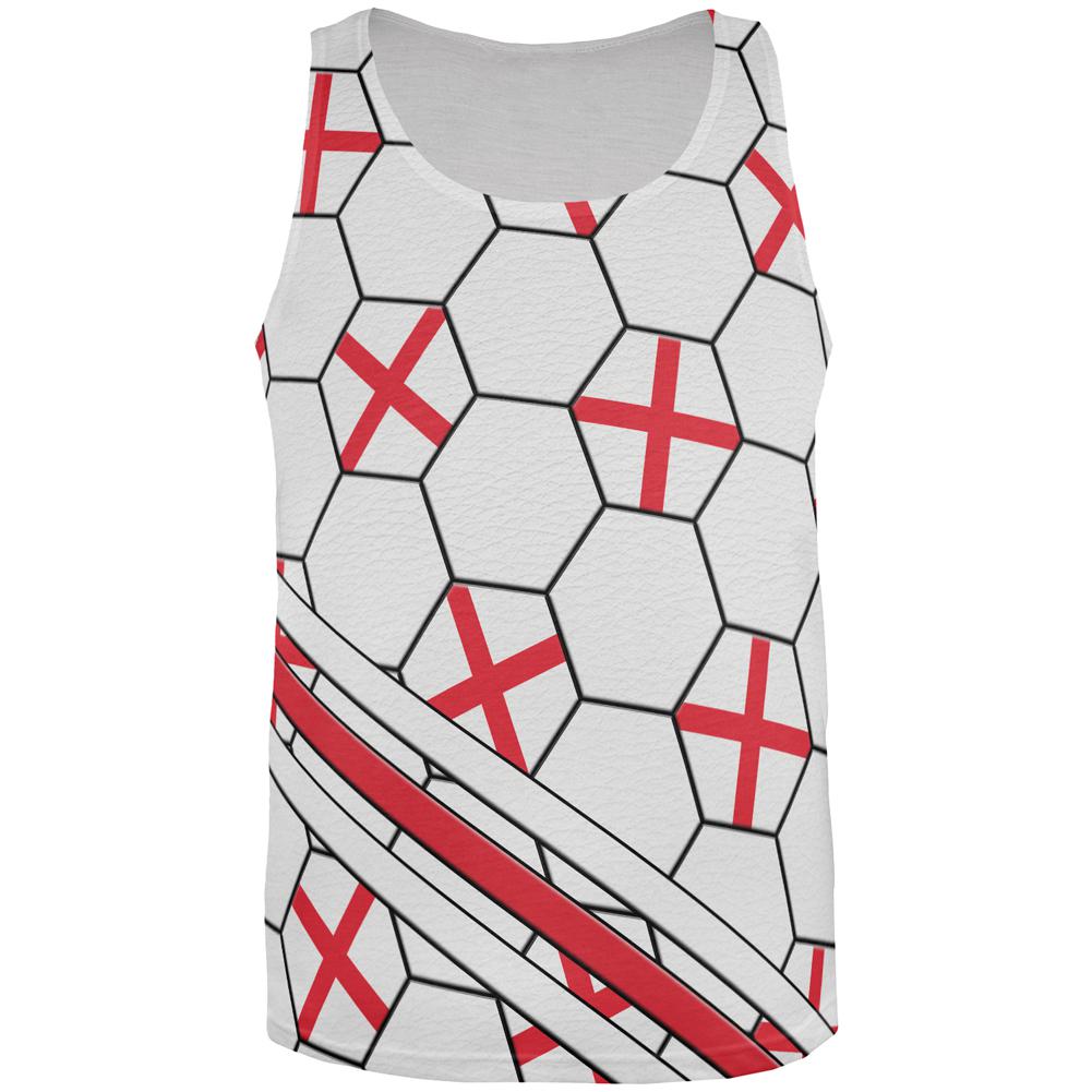 World Cup England Soccer Ball All Over Mens Tank Top Men's Tank Tops Old Glory 2XL Multi 