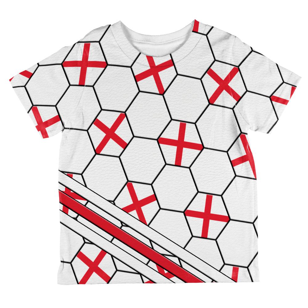 World Cup England Soccer Ball All Over Toddler T Shirt Toddler T-Shirts Old Glory 2T Multi 