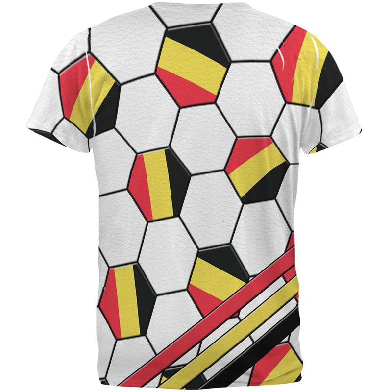 World Cup Belgium Soccer Ball All Over Mens T Shirt Men's T-Shirts Old Glory   