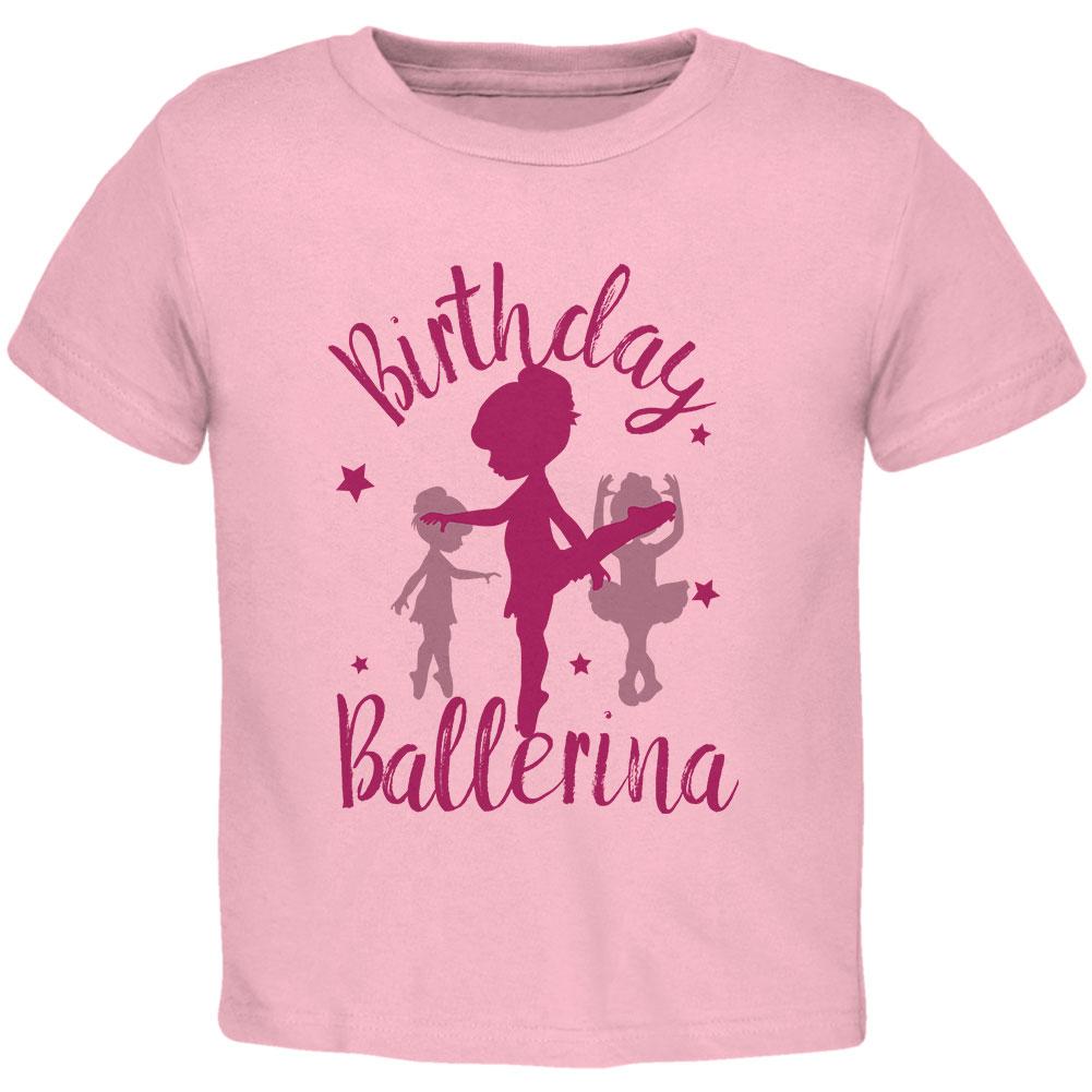 Birthday Girl Ballerina Toddler T Shirt Toddler T-Shirts Old Glory 2T Light Pink 