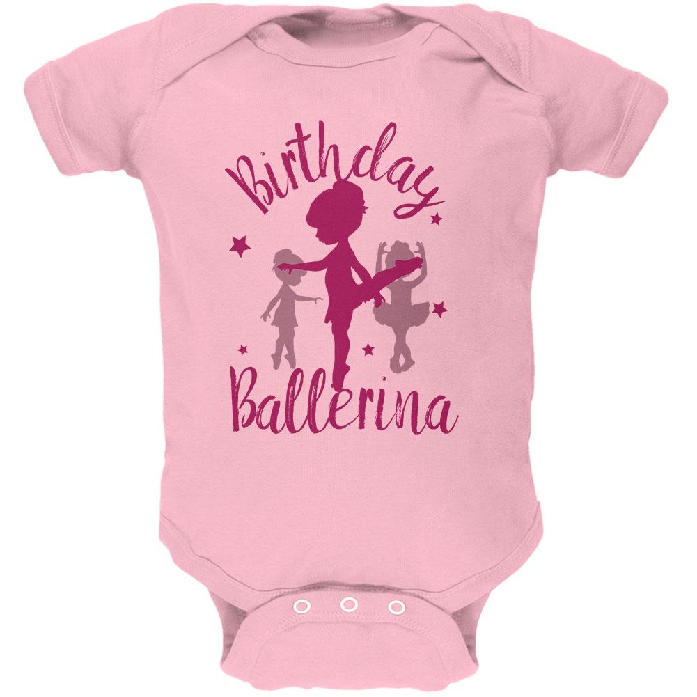 Birthday Girl Ballerina Soft Baby One Piece Baby One Piece Old Glory 0-3M Light Pink 