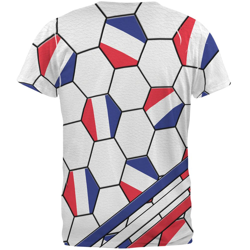 World Cup France Soccer Ball All Over Mens T Shirt Men's T-Shirts Old Glory   