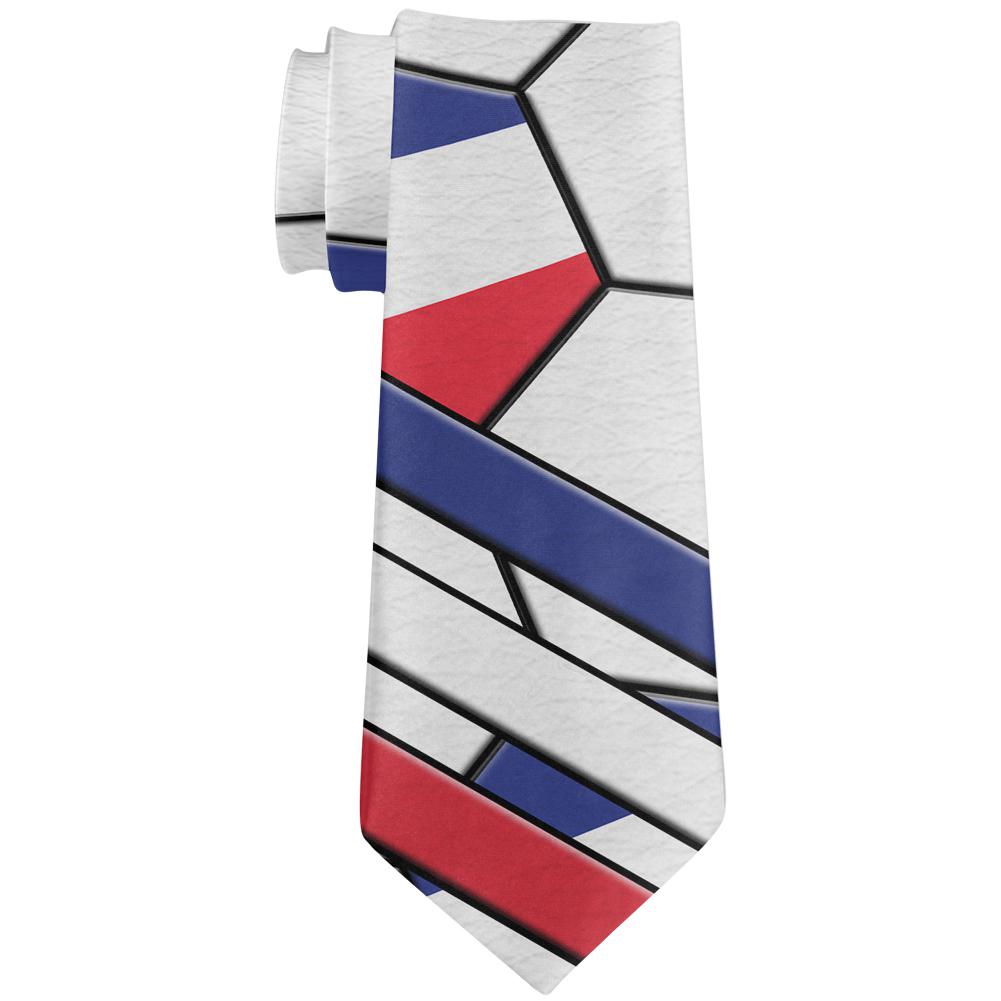 World Cup France Soccer Ball All Over Neck Tie Ties Old Glory OS Multi 