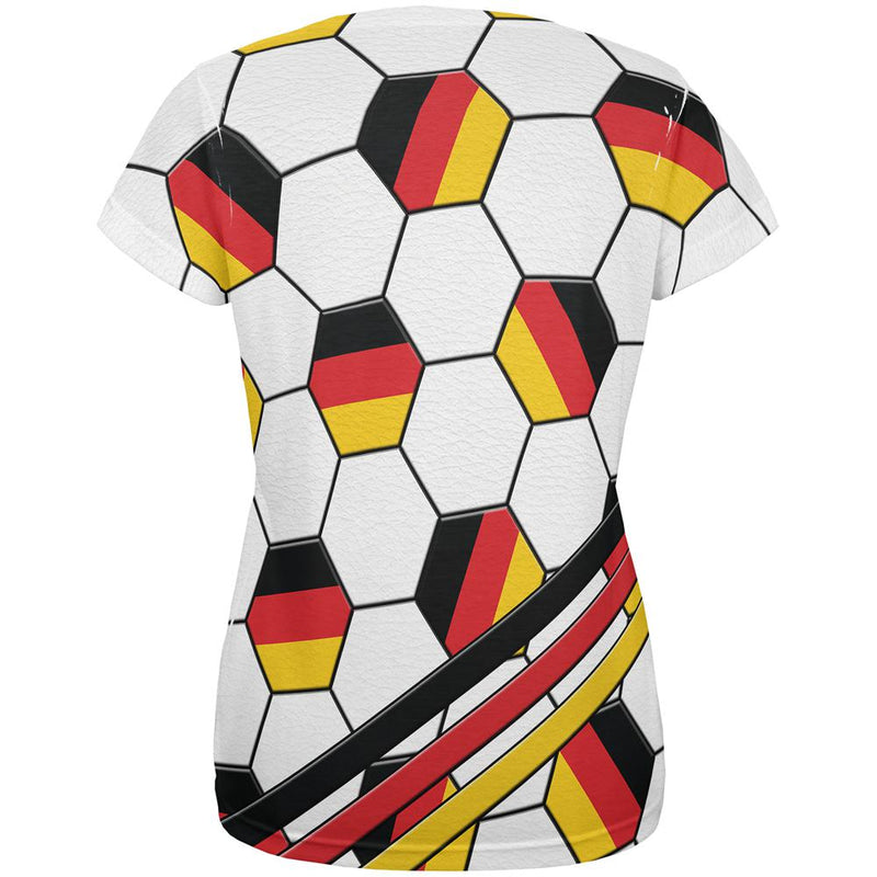 World Cup Germany Soccer Ball All Over Womens T Shirt Women's T-Shirts Old Glory   