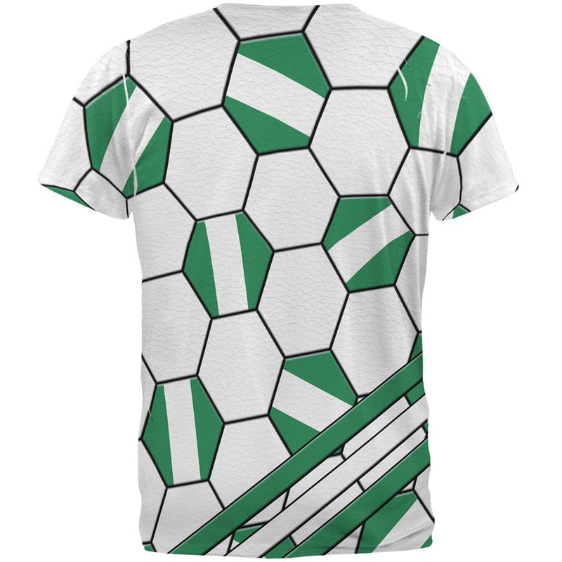 World Cup Nigeria Soccer Ball All Over Mens T Shirt Men's T-Shirts Old Glory   