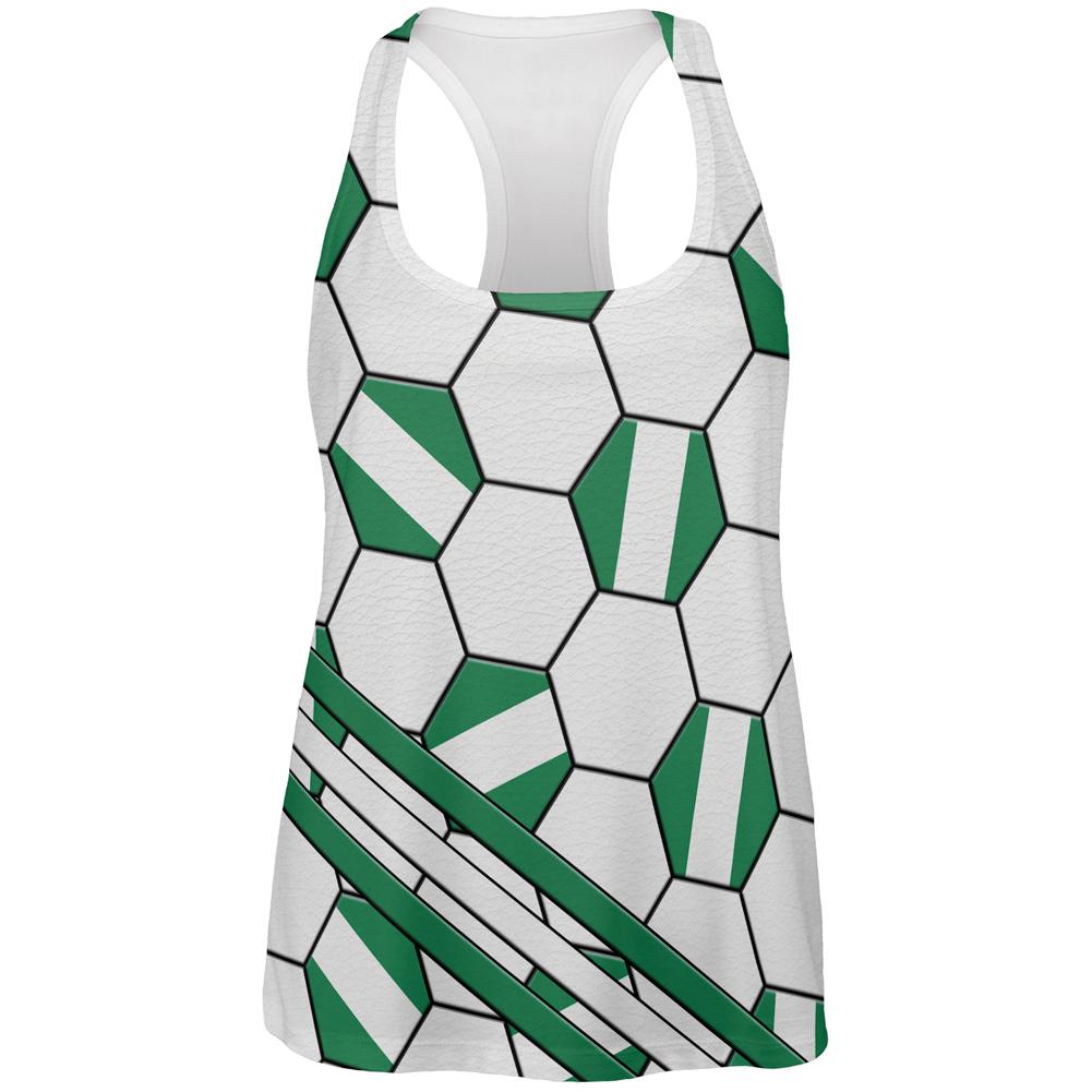 World Cup Nigeria Soccer Ball All Over Womens Work Out Tank Top Women's Tank Tops Old Glory 2XL Multi 