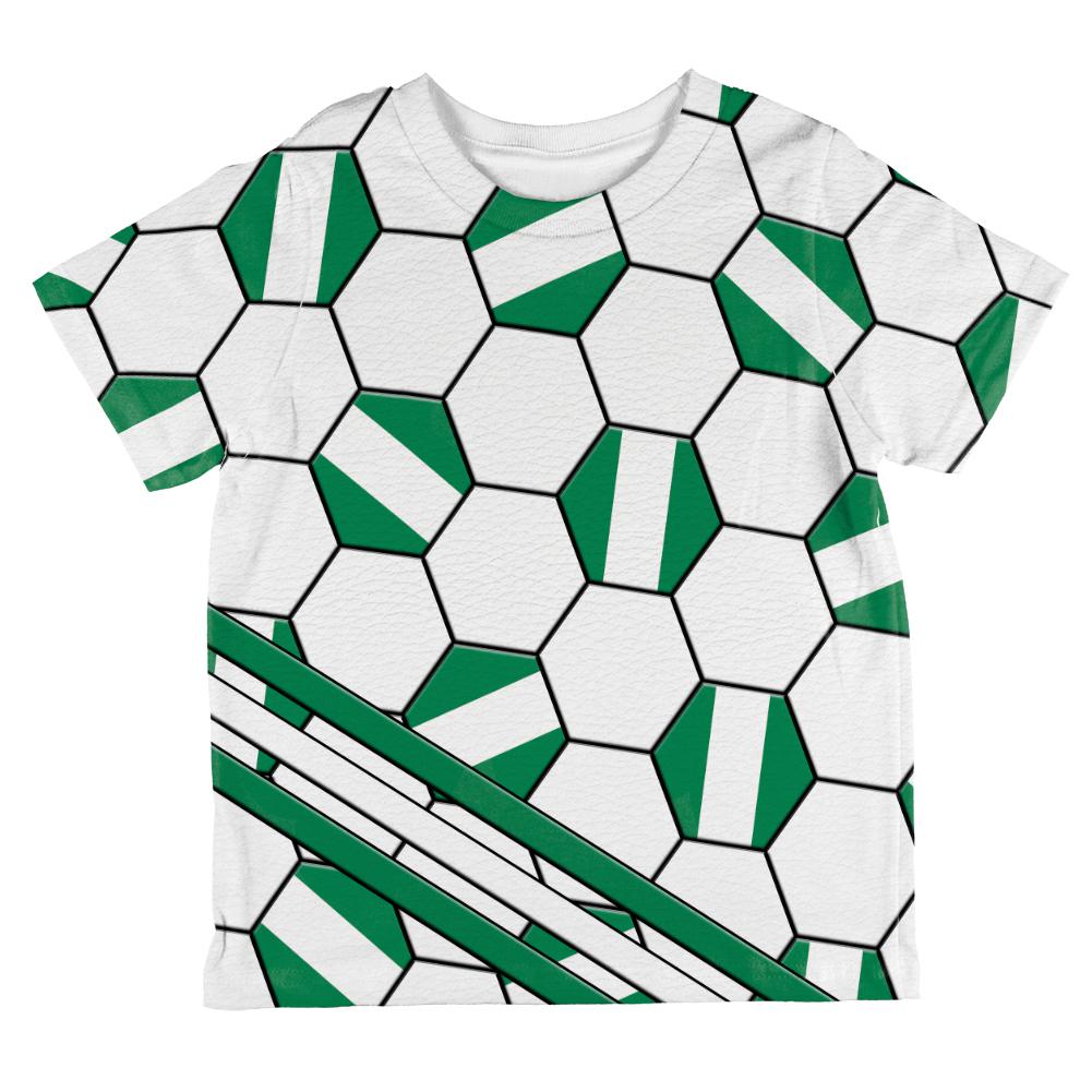 World Cup Nigeria Soccer Ball All Over Toddler T Shirt Toddler T-Shirts Old Glory 2T Multi 