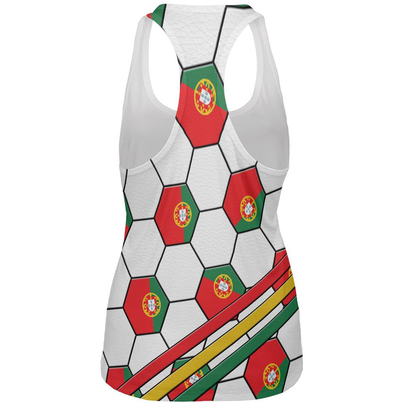 World Cup Portugal Soccer Ball All Over Womens Work Out Tank Top Women's Tank Tops Old Glory   