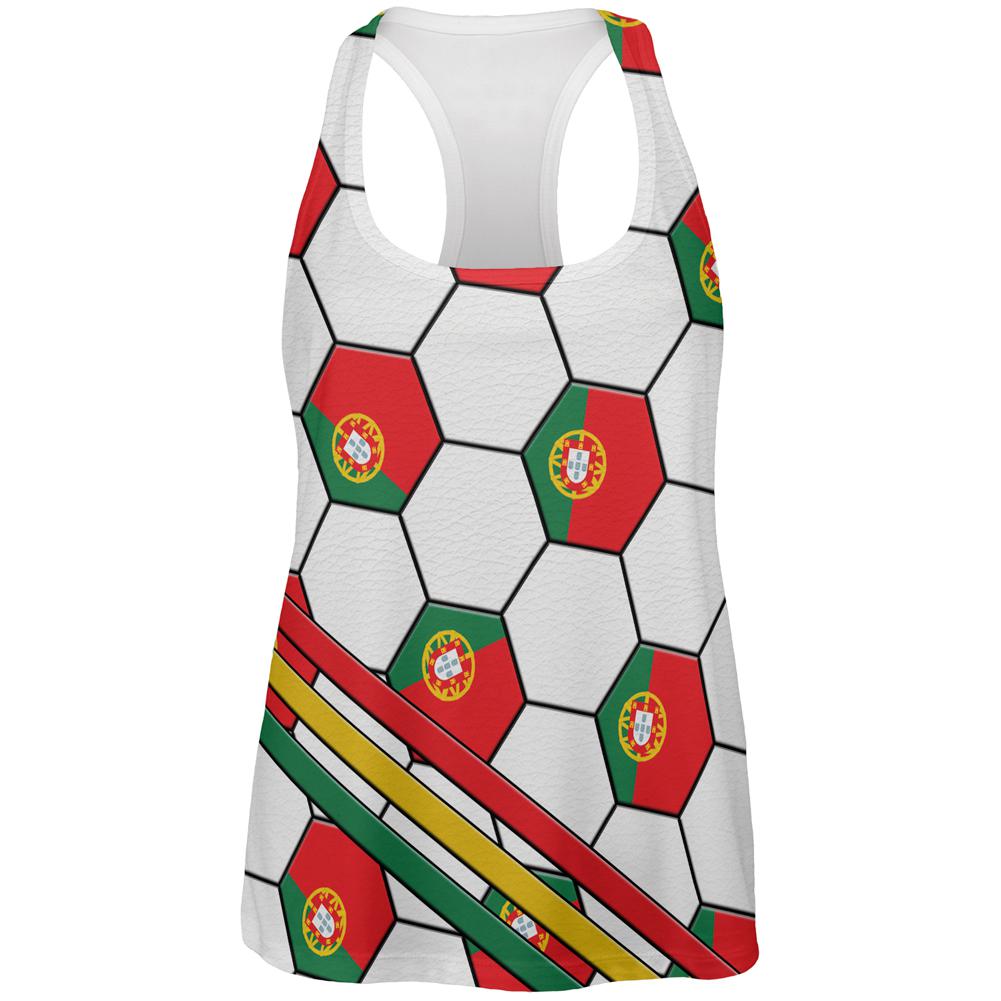 World Cup Portugal Soccer Ball All Over Womens Work Out Tank Top Women's Tank Tops Old Glory 2XL Multi 