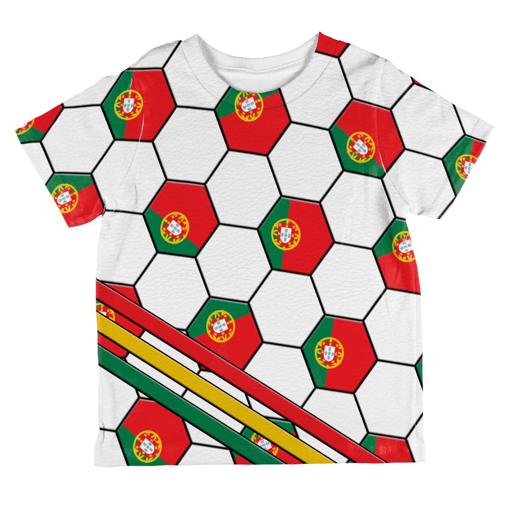 World Cup Portugal Soccer Ball All Over Toddler T Shirt Toddler T-Shirts Old Glory 2T Multi 