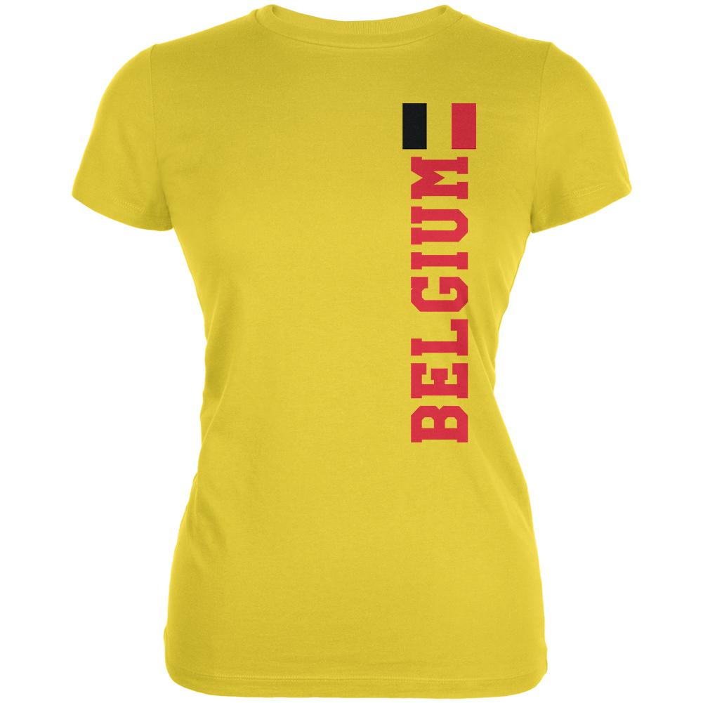 World Cup Belgium Juniors Soft T Shirt Juniors T-Shirts Old Glory 2XL Bright Yellow 