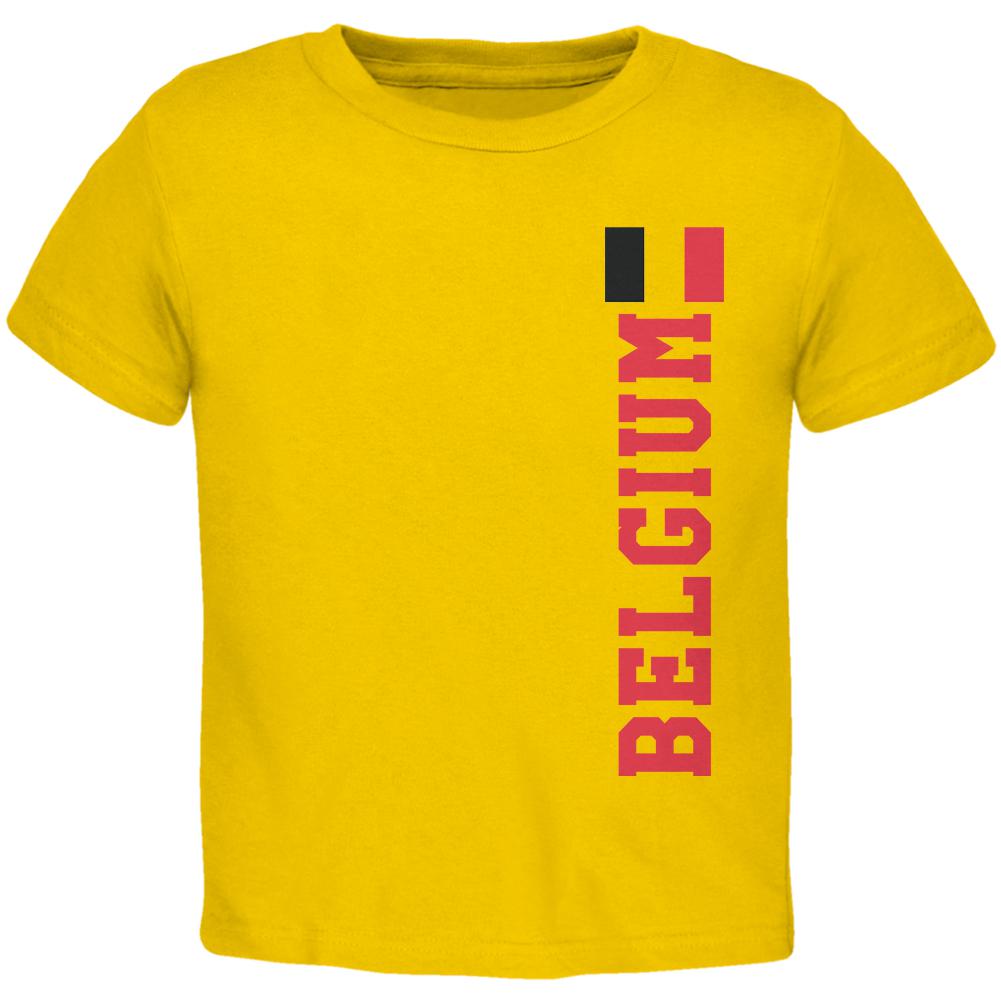 World Cup Belgium Toddler T Shirt Toddler T-Shirts Old Glory 2T Yellow 