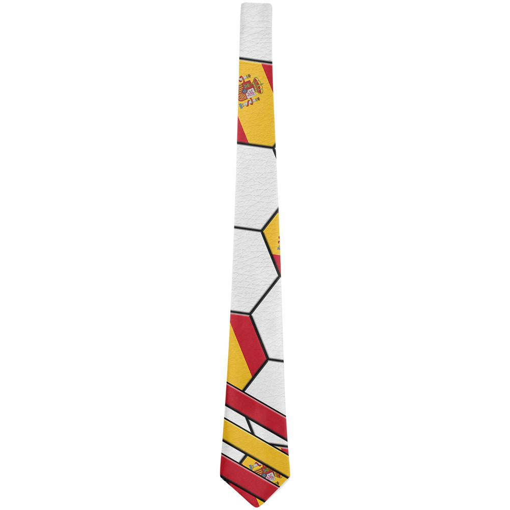 World Cup Spain Soccer Ball All Over Neck Tie Ties Old Glory   