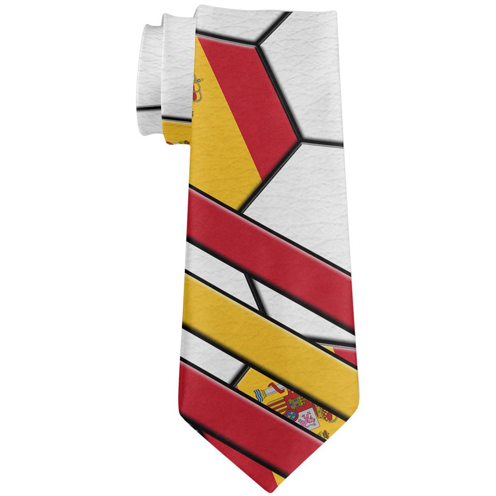 World Cup Spain Soccer Ball All Over Neck Tie Ties Old Glory OS Multi 