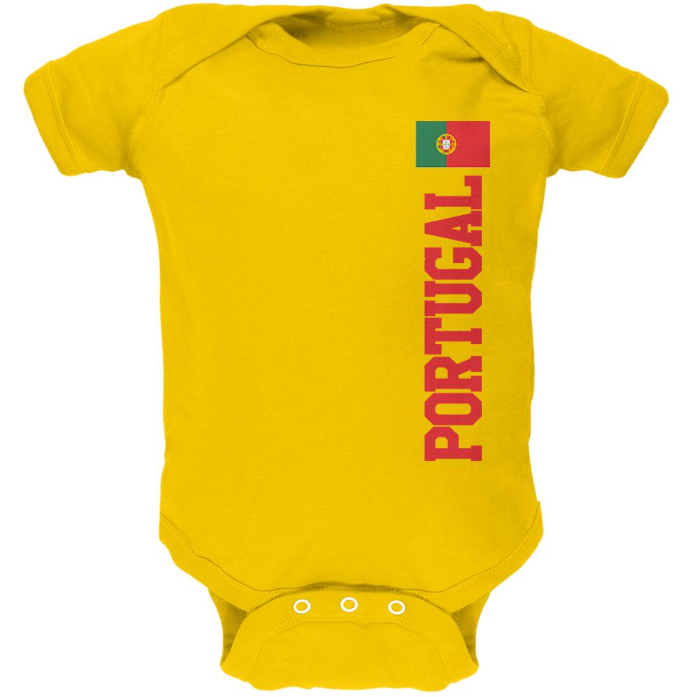 World Cup Portugal Soft Baby One Piece Baby One Piece Old Glory 0-3M Yellow 