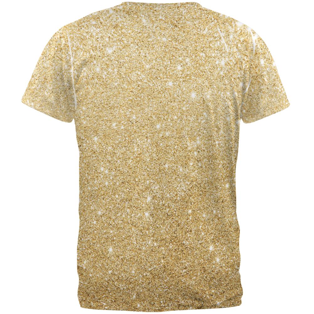 Faux Gold Glitter All Over Mens T Shirt Men's T-Shirts Old Glory   