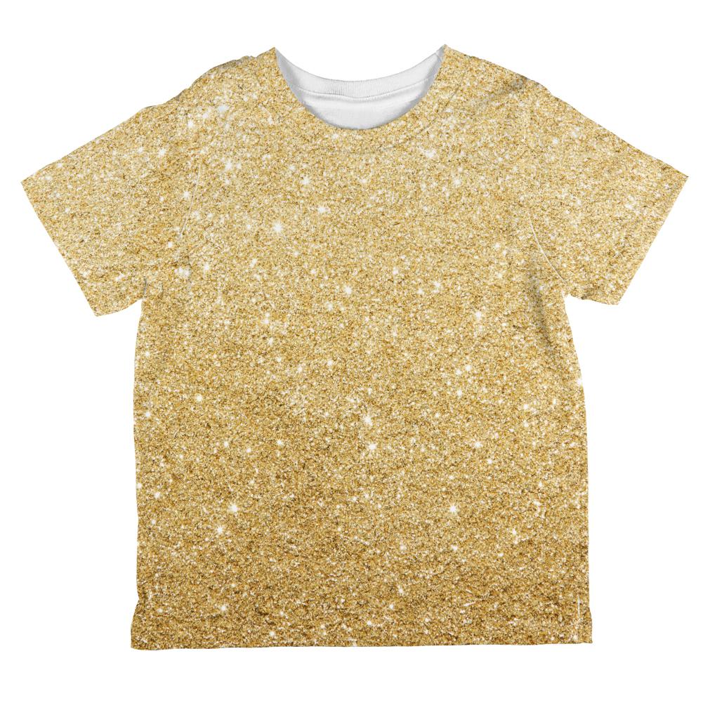 Faux Gold Glitter All Over Toddler T Shirt Toddler T-Shirts Old Glory 2T Multi 