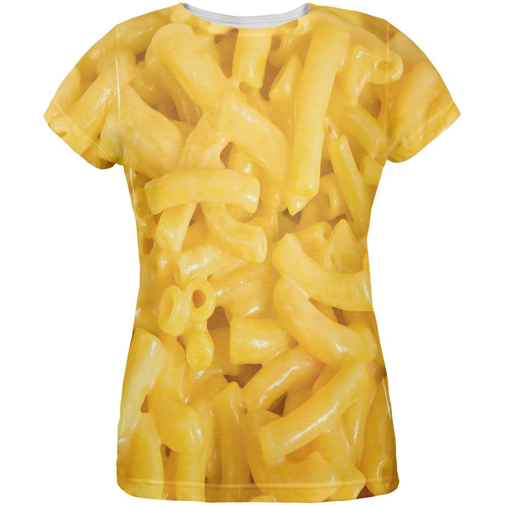 Mac and Cheese All Over Womens T Shirt Women's T-Shirts Old Glory 2XL Multi 