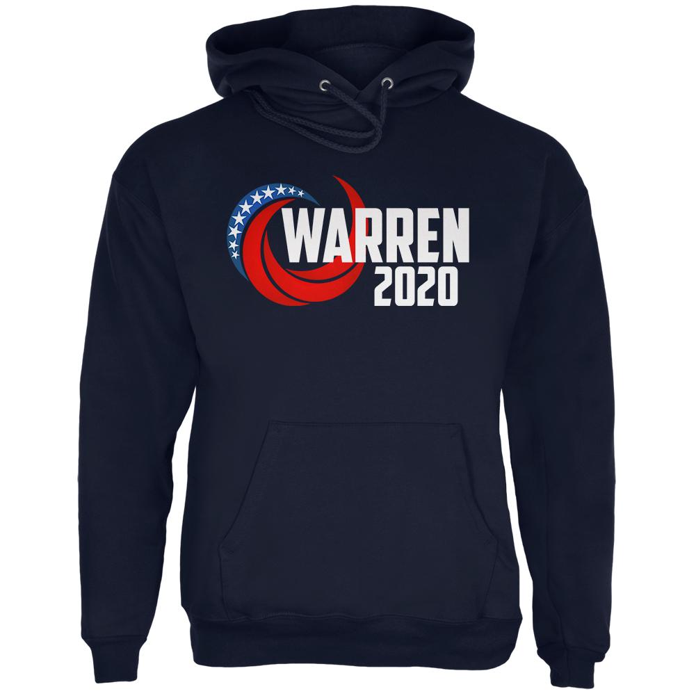 Presidential Election 2020 Elizabeth Warren Swoosh Mens Hoodie Men's Hoodies Old Glory 2XL Navy 