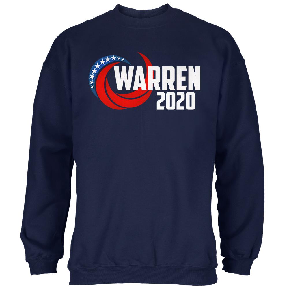 Presidential Election 2020 Elizabeth Warren Swoosh Mens Sweatshirt Men's Sweatshirts Old Glory 2XL Navy 