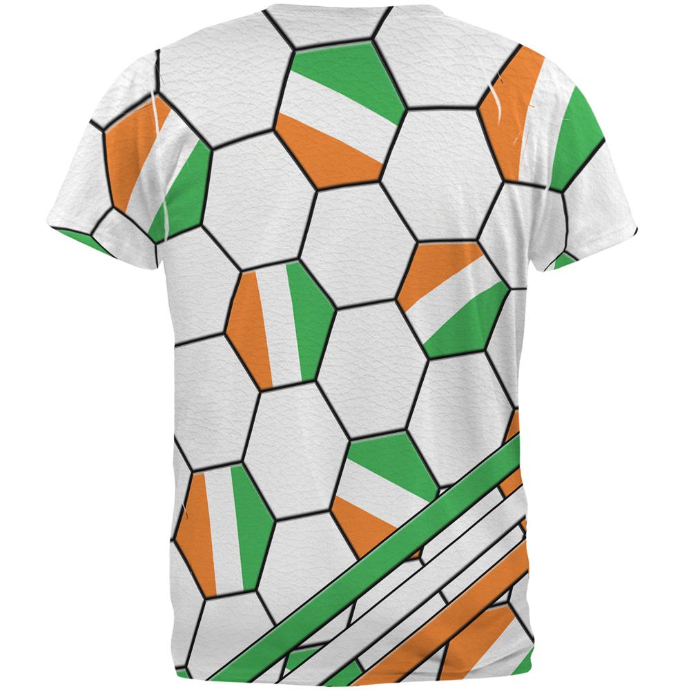 World Cup Ireland Soccer Ball All Over Mens T Shirt Men's T-Shirts Old Glory   