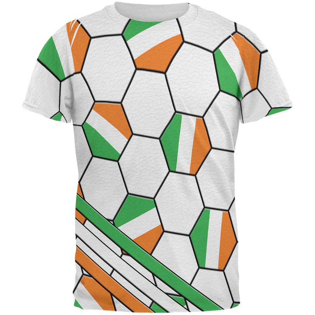 World Cup Ireland Soccer Ball All Over Mens T Shirt Men's T-Shirts Old Glory 2XL Multi 