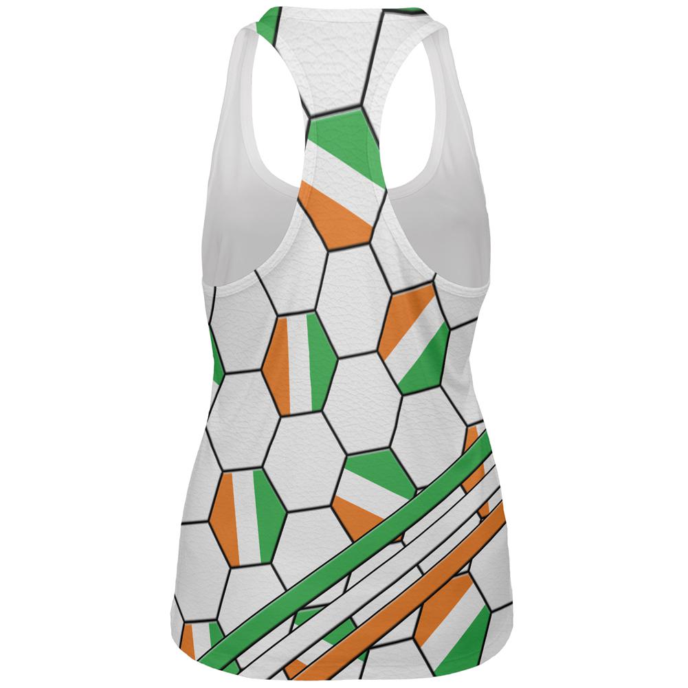 World Cup Ireland Soccer Ball All Over Womens Work Out Tank Top Women's Tank Tops Old Glory   