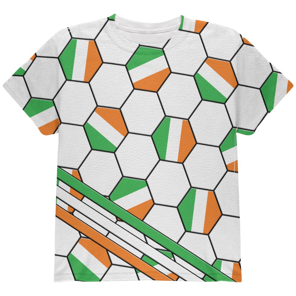 World Cup Ireland Soccer Ball All Over Youth T Shirt Youth T-Shirts Old Glory LG Multi 