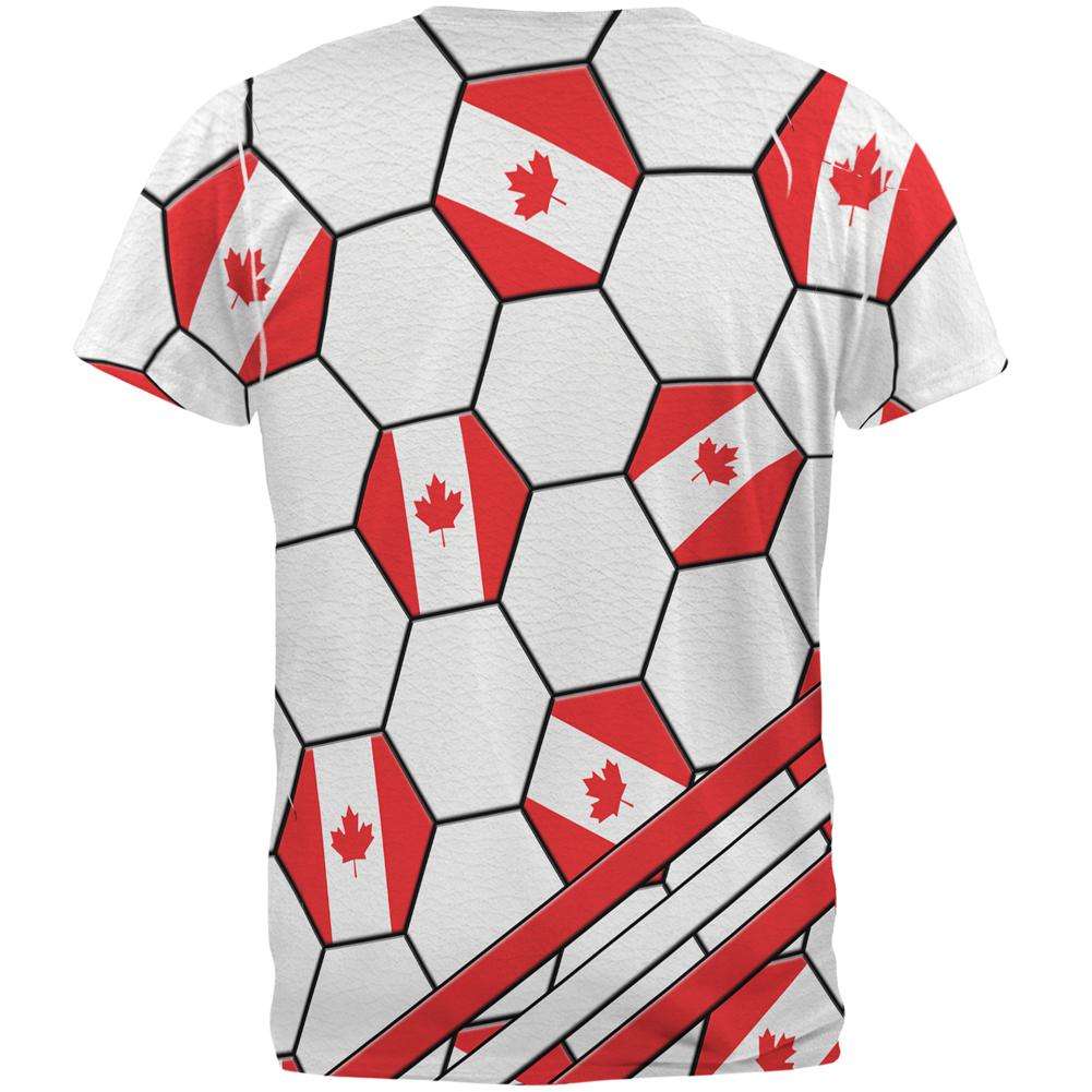 World Cup Canada Soccer Ball All Over Mens T Shirt Men's T-Shirts Old Glory   