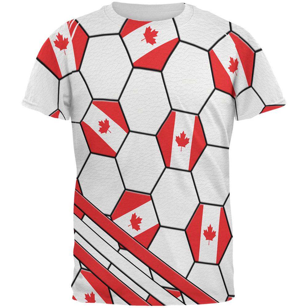 World Cup Canada Soccer Ball All Over Mens T Shirt Men's T-Shirts Old Glory 2XL Multi 