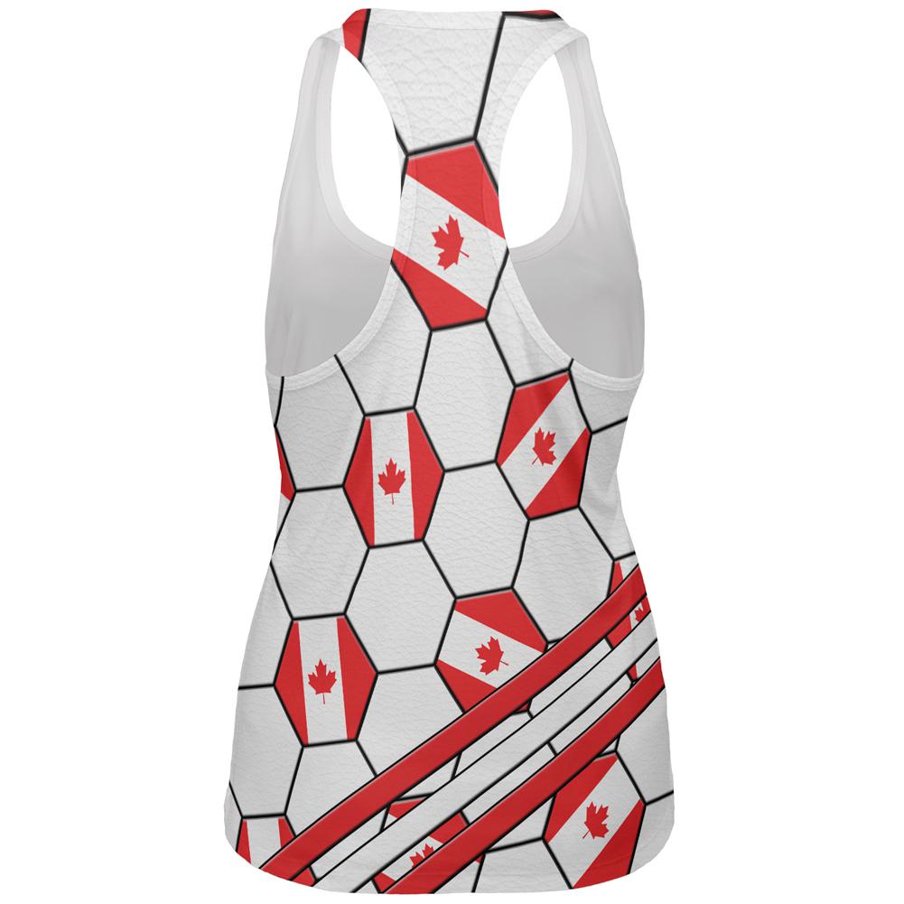 World Cup Canada Soccer Ball All Over Womens Work Out Tank Top Women's Tank Tops Old Glory   