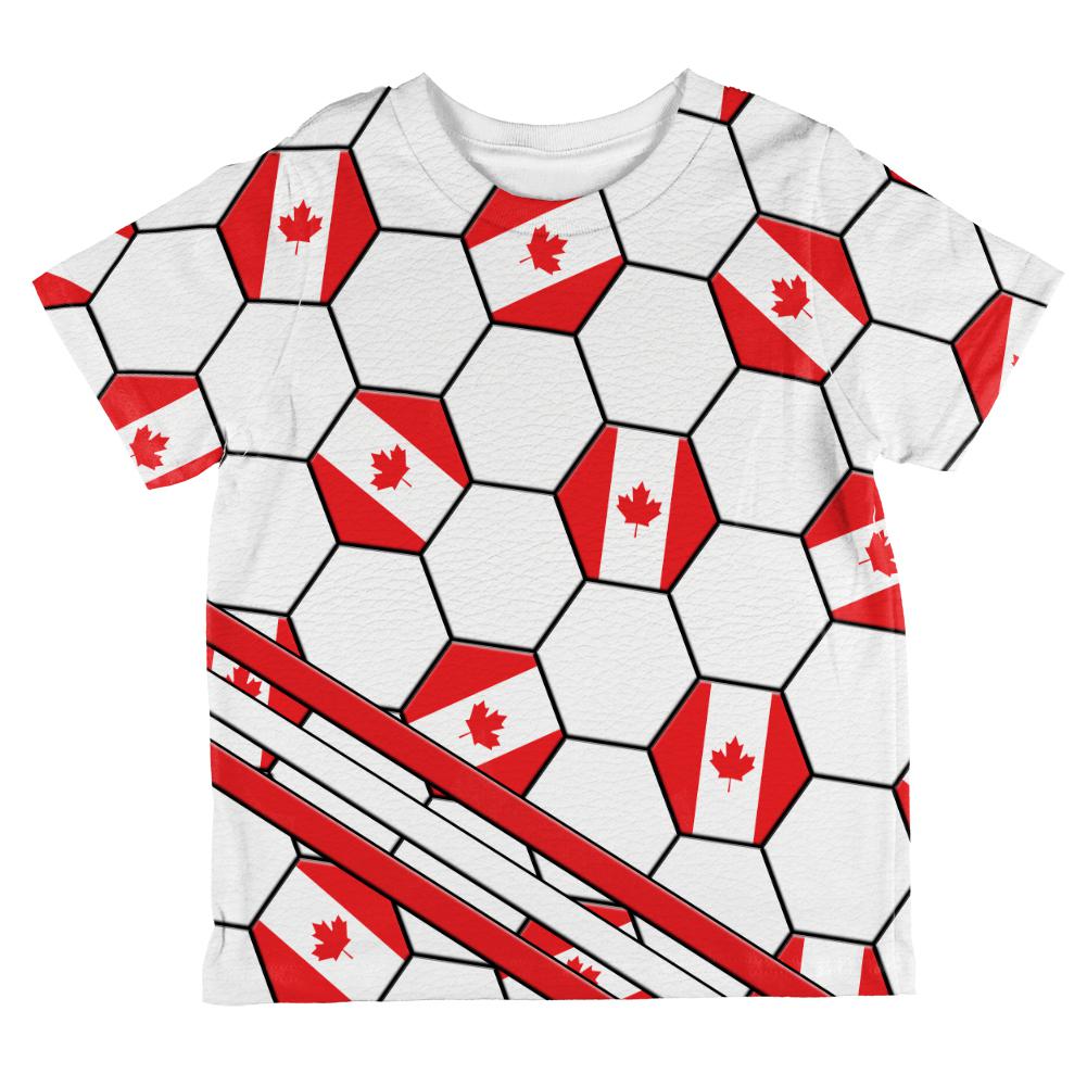 World Cup Canada Soccer Ball All Over Toddler T Shirt Toddler T-Shirts Old Glory 2T Multi 