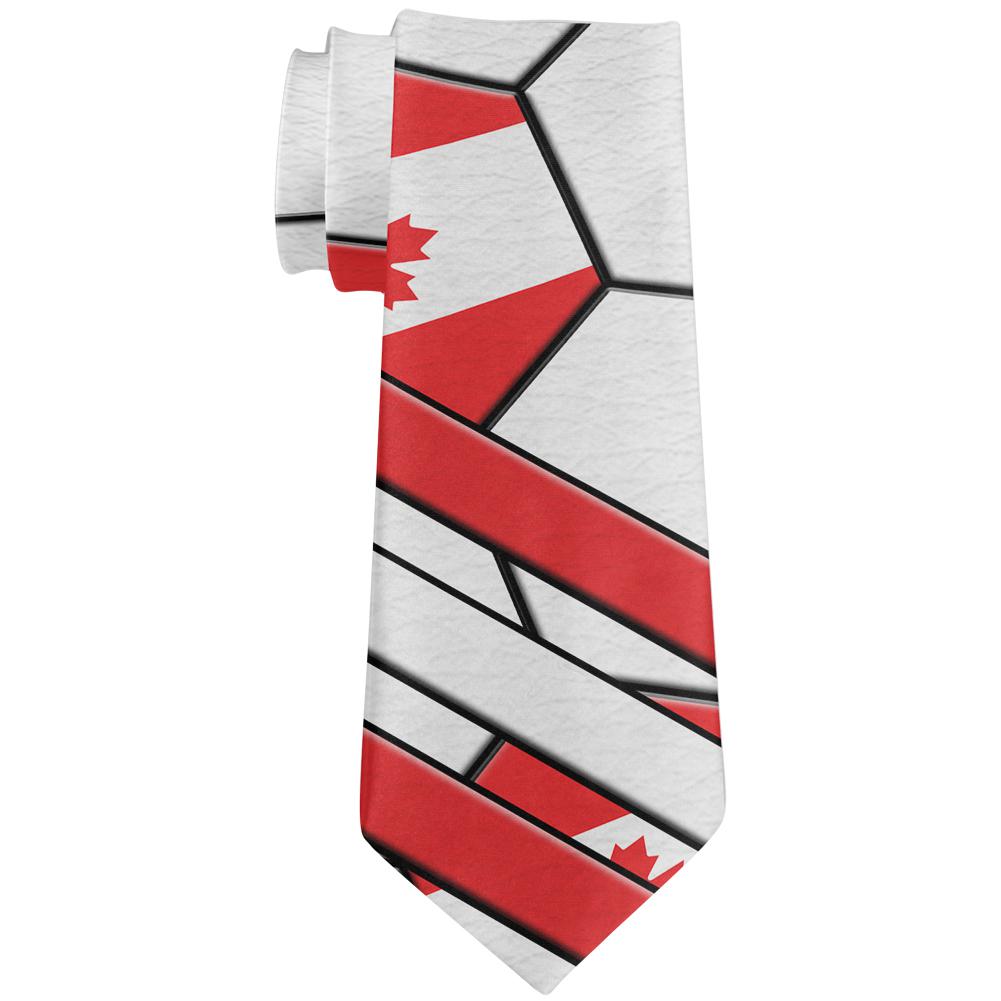 World Cup Canada Soccer Ball All Over Neck Tie Men's Neck Ties Old Glory OS Multi 