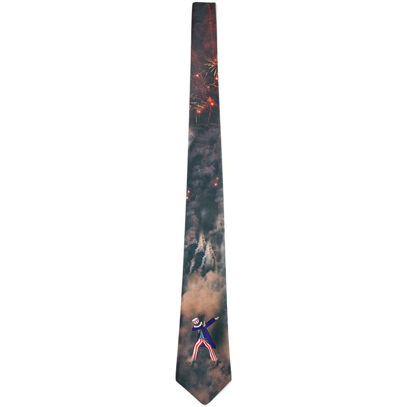 4th of July Dabbing Uncle Sam Fireworks Sub All Over Neck Tie Men's Neck Ties Old Glory   