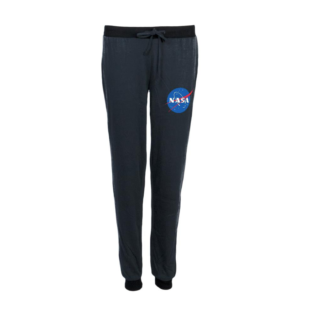 NASA Logo Juniors Pajama Pants Pajamas NASA LG Black 