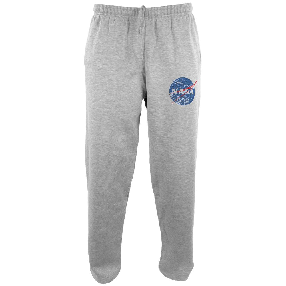 NASA Distressed Logo Mens Sweatpants Men's Sweatpants NASA 2XL Heather 