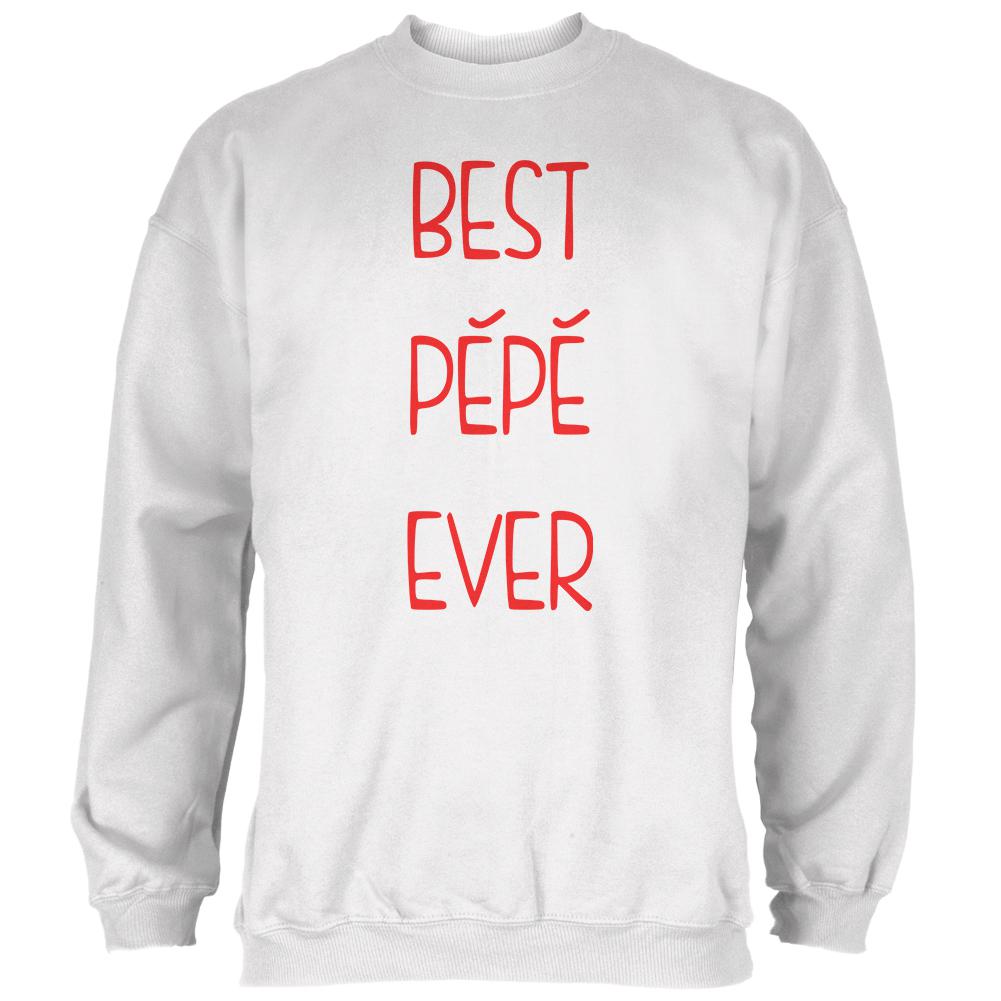 Father's Day Best Pepe Ever Mens Sweatshirt Men's Sweatshirts Old Glory 2XL White 