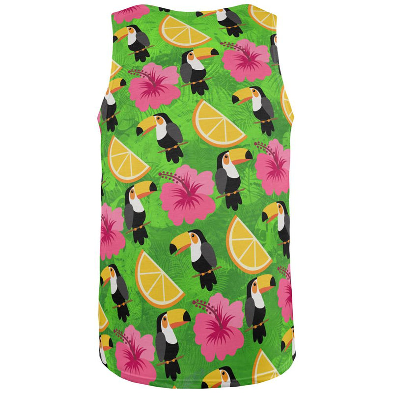 Tropical Vacation Toucan Pattern All Over Mens Tank Top Men's Tank Tops Old Glory   