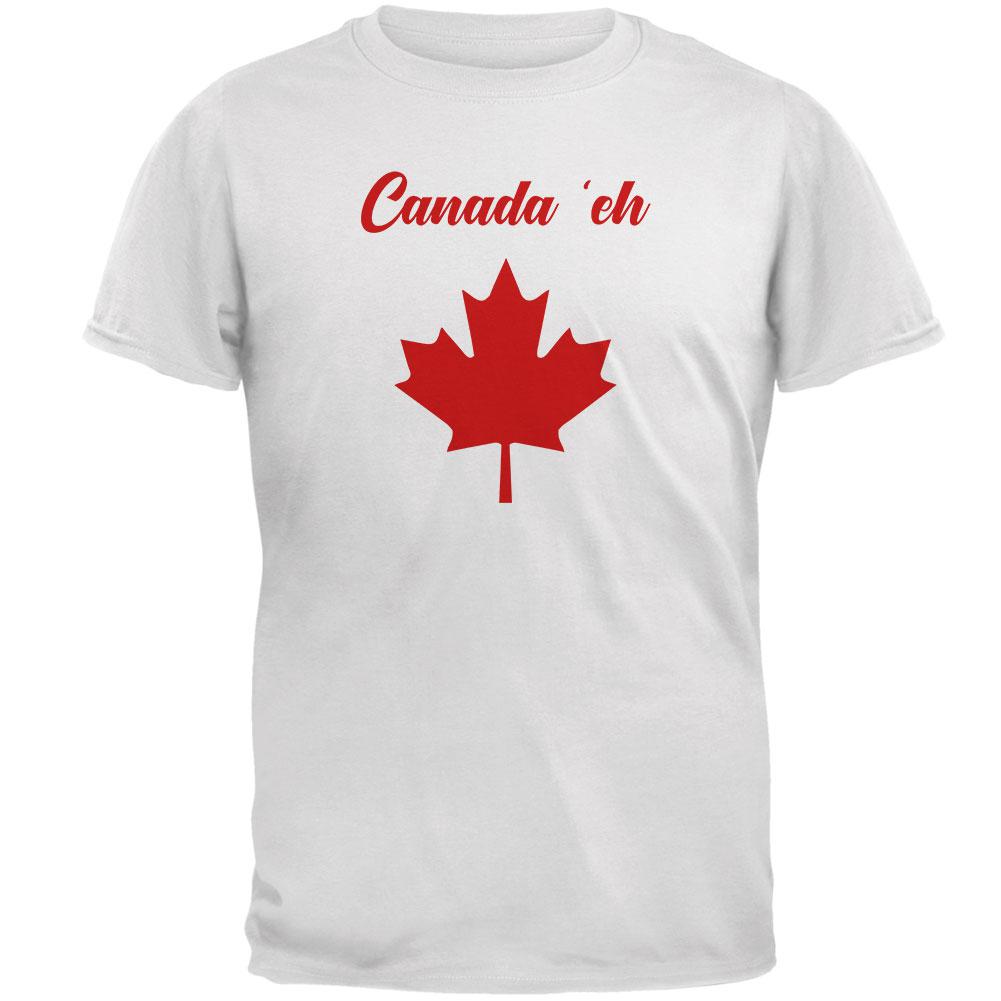 Canada Day 'Eh Pun Red Mens T Shirt Men's T-Shirts Old Glory 2XL White 