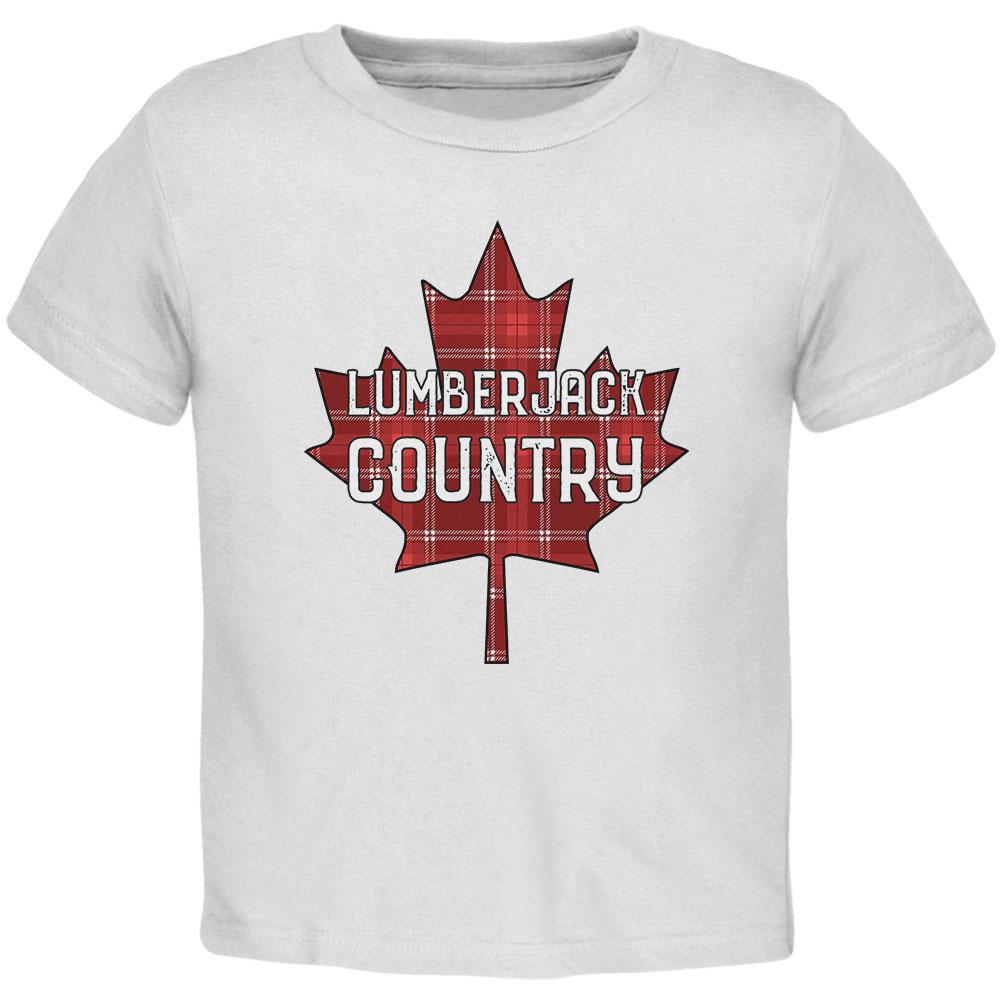 Canada Day Lumberjack Country Plaid Toddler T Shirt Toddler T-Shirts Old Glory 2T White 