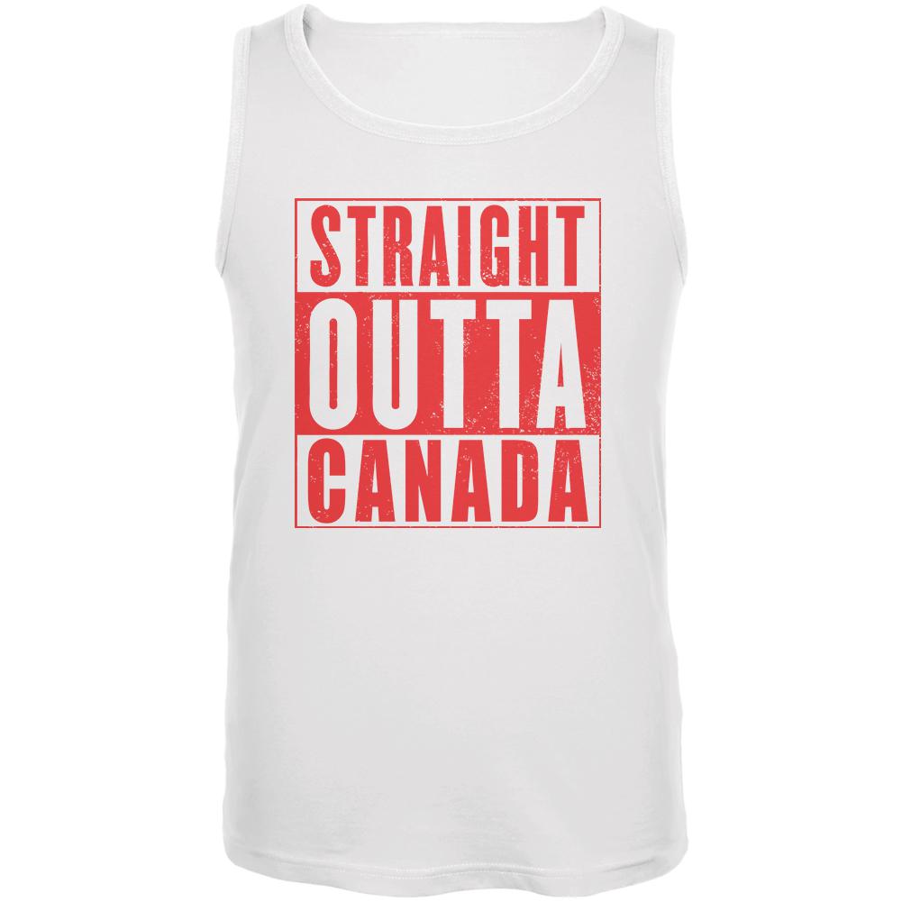Straight Outta Canada Mens Tank Top Men's Tank Tops Old Glory 2XL White 