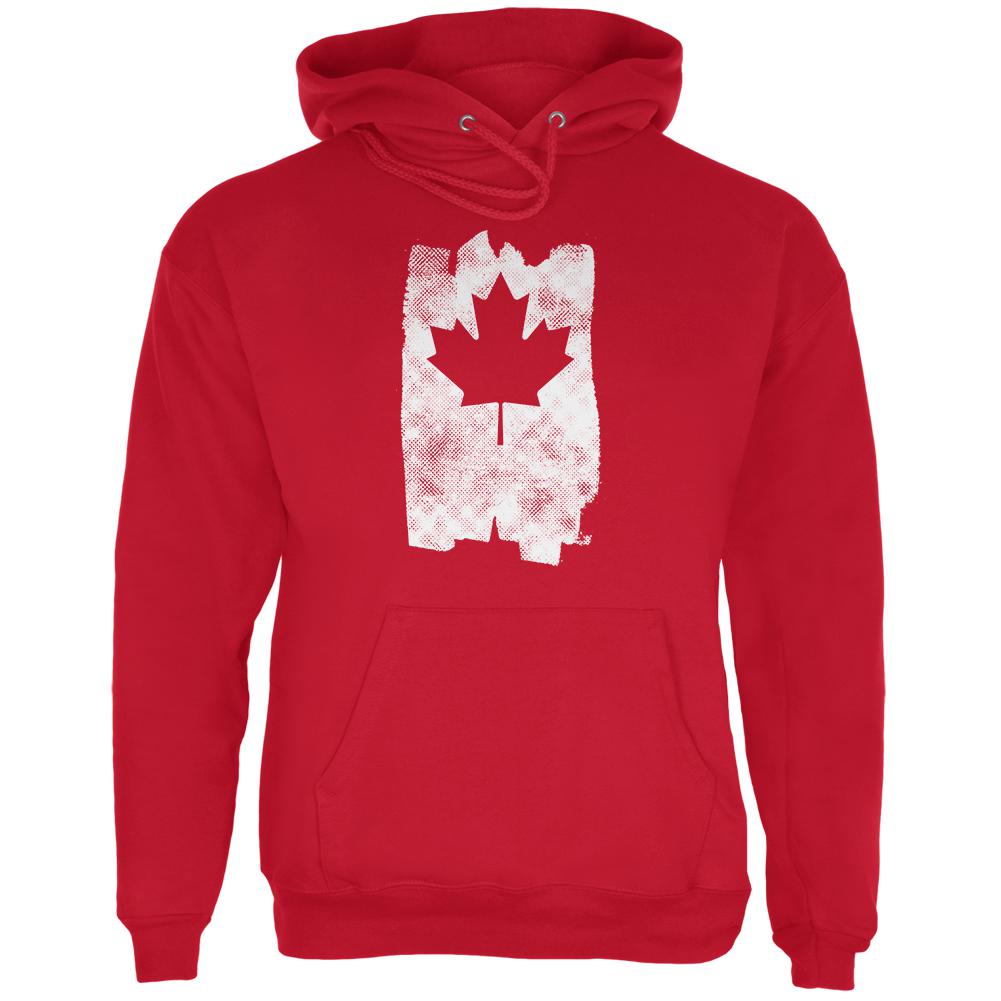 Graffiti Maple Leaf Canadian Flag Mens Hoodie Men's Hoodies Old Glory 2XL Red 