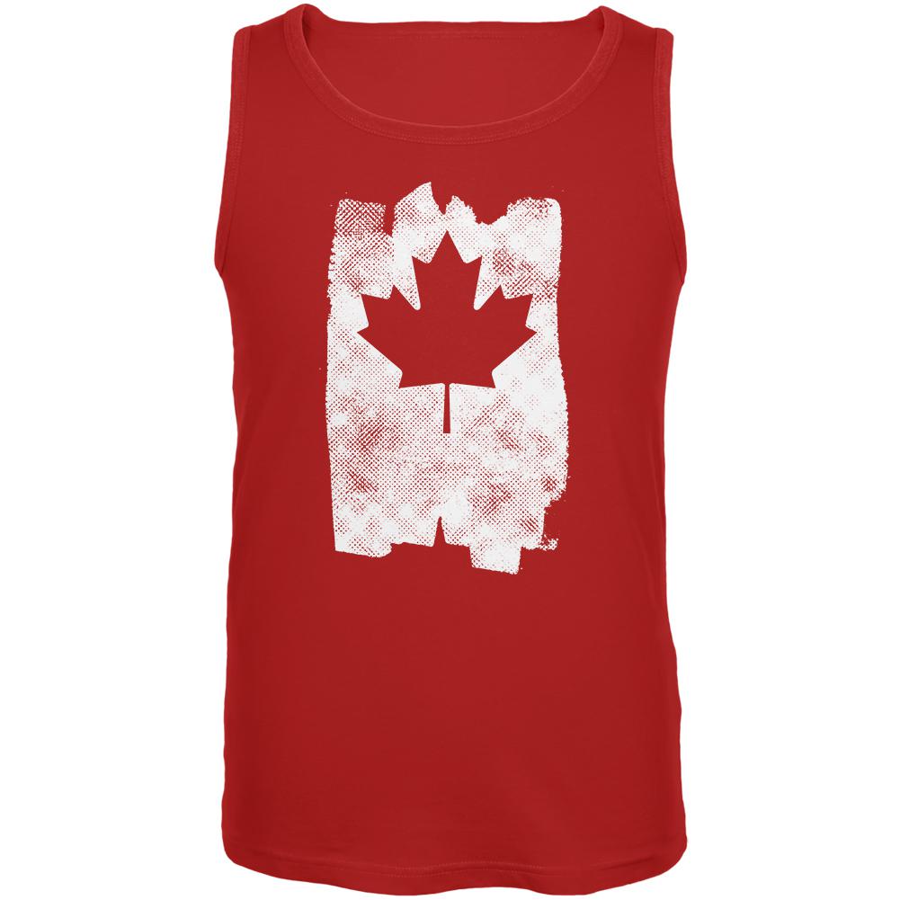 Graffiti Maple Leaf Canadian Flag Mens Tank Top Men's Tank Tops Old Glory 2XL Red 