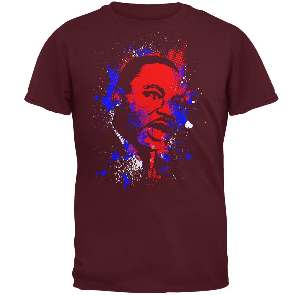 4th of July Patriotic MLK Martin Luther King Silhouette Mens T Shirt Men's T-Shirts Old Glory 2XL Maroon 