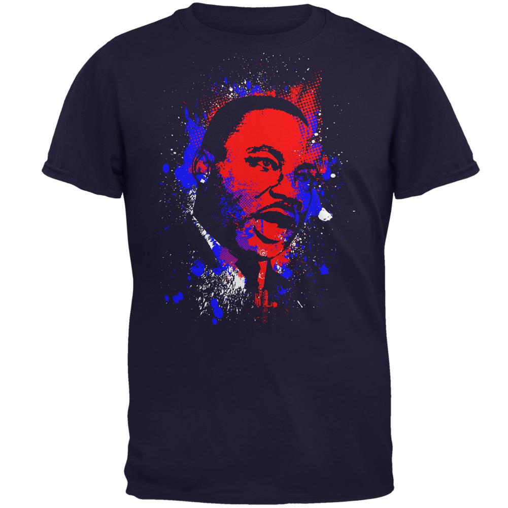 4th of July Patriotic MLK Martin Luther King Silhouette Mens T Shirt Men's T-Shirts Old Glory 2XL Navy 