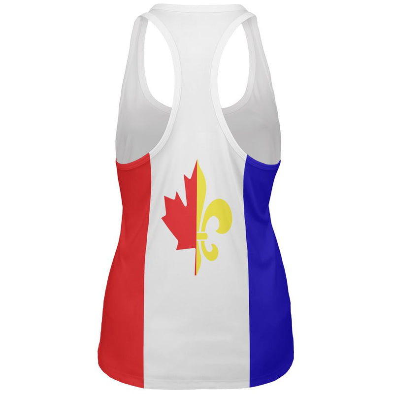 French Canadian Flag All Over Womens Work Out Tank Top Women's Tank Tops Old Glory   