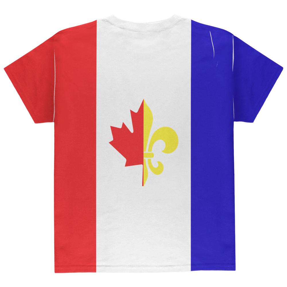 French Canadian Flag All Over Youth T Shirt Youth T-Shirts Old Glory   