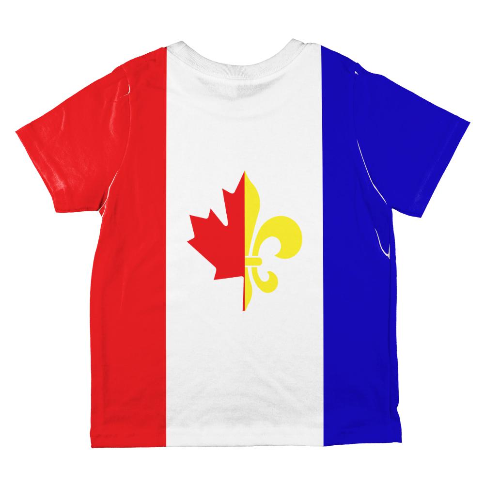 French Canadian Flag All Over Toddler T Shirt Toddler T-Shirts Old Glory   