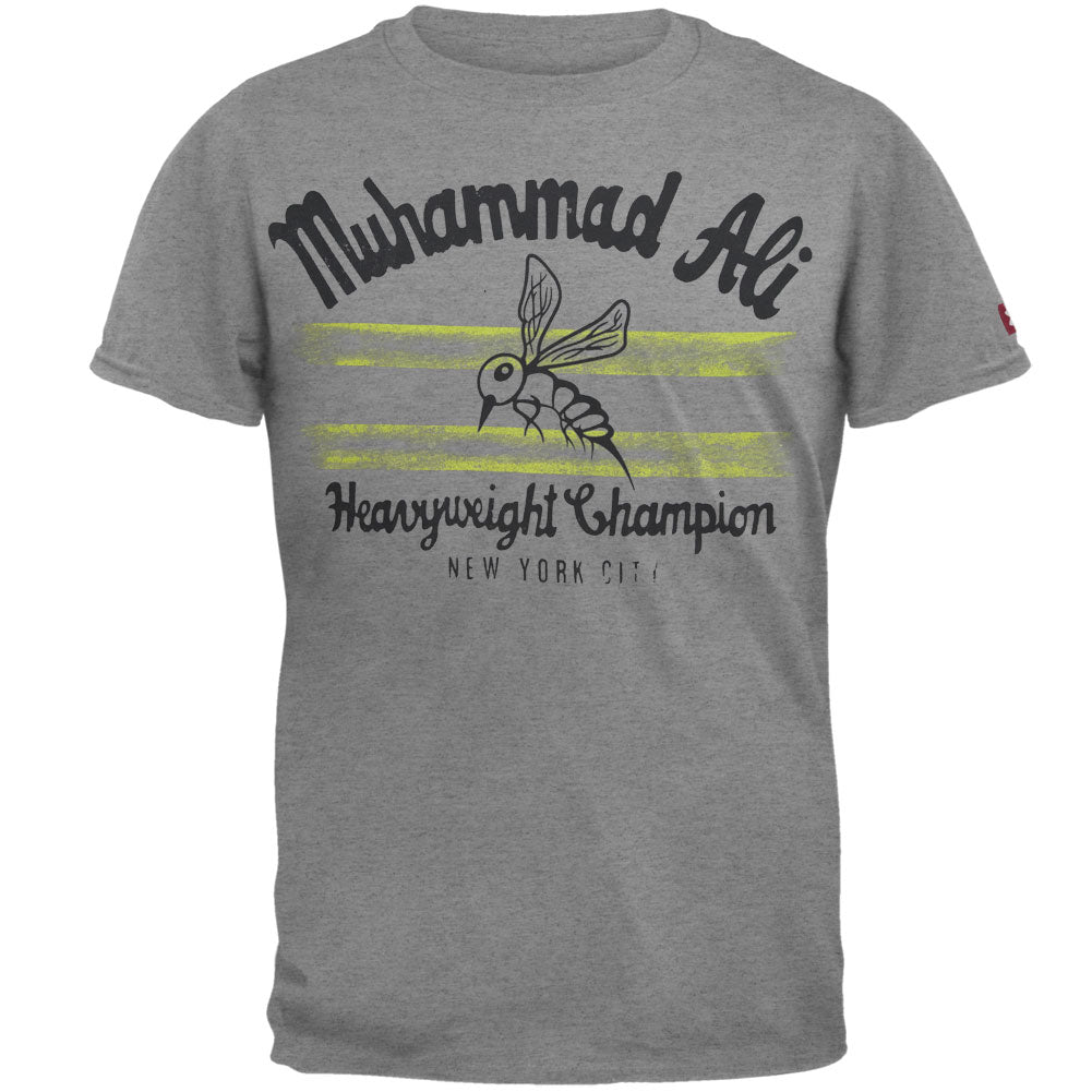 Muhammad Ali -Roots Of Fight a Bee Mens T Shirt Men's T-Shirts Muhammad Ali MD Grey 